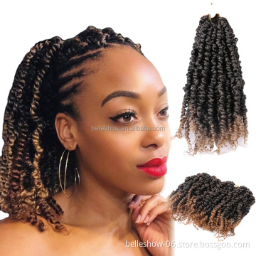 10inch 12 strands Passion Twist Prelooped Braiding Synthetic Crochet Braid Hair 10inch Water Wave Passion Twist Hair